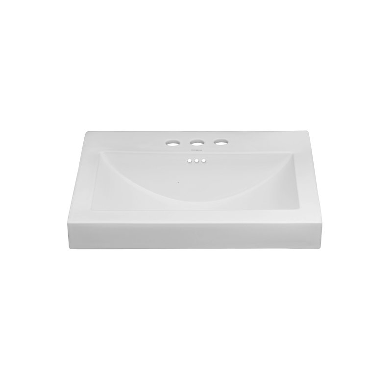 Ronbow Ceramic Rectangular Vessel Bathroom Sink with Overflow & Reviews Wayfair